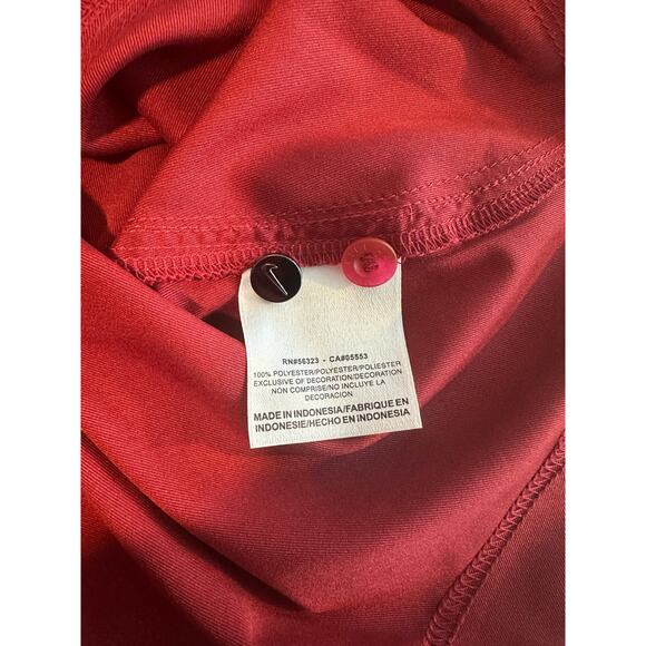 Nike Dri-fit University of Oklahoma Golf Shirt Maroon and White XL - Picture 7 of 9
